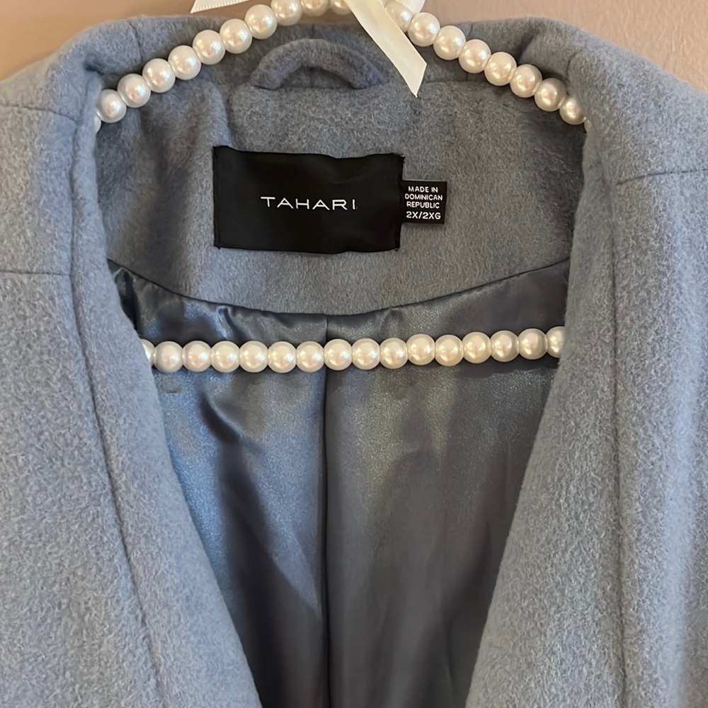 Tahari Wool Blend Wrap Coat - Picture 3 of 8
